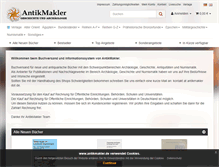 Tablet Screenshot of antikmakler.de